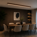 Lampa Sufitowa LED Kinkiet Liniowa Drewniana Orzech Natynkowa Japandi LINEAR CEILING 60 - 200 cm