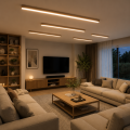 Lampa Sufitowa LED Kinkiet Liniowa Drewniana Orzech Natynkowa Japandi LINEAR CEILING 60 - 200 cm