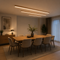 Lampa Sufitowa LED Kinkiet Liniowa Drewniana Orzech Natynkowa Japandi LINEAR CEILING 60 - 200 cm