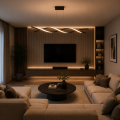 Nowoczesna Lampa Wisząca LED Fala Czarna Modern Minimalist WAVE LINE 80 - 120 cm