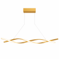 Nowoczesna Lampa Wisząca LED Fala Złota Glamour WAVE LINE Gold 80 - 120 cm