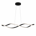 Nowoczesna Lampa Wisząca LED Fala Czarna 92 cm 42W 4500 lm WAVE TWIST BLACK